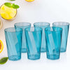 Premium Juice & Water Glasses - Set of 6, 300ml Crystal Highball