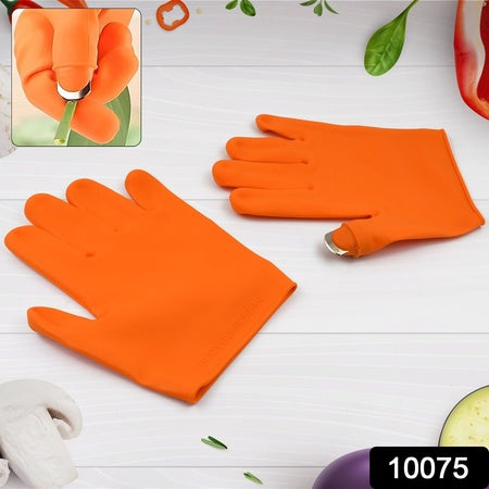 Gloves Silicone Thumb Knife Finger Protector Gears Cutting Vegetable Harvesting Knife - LootFaat