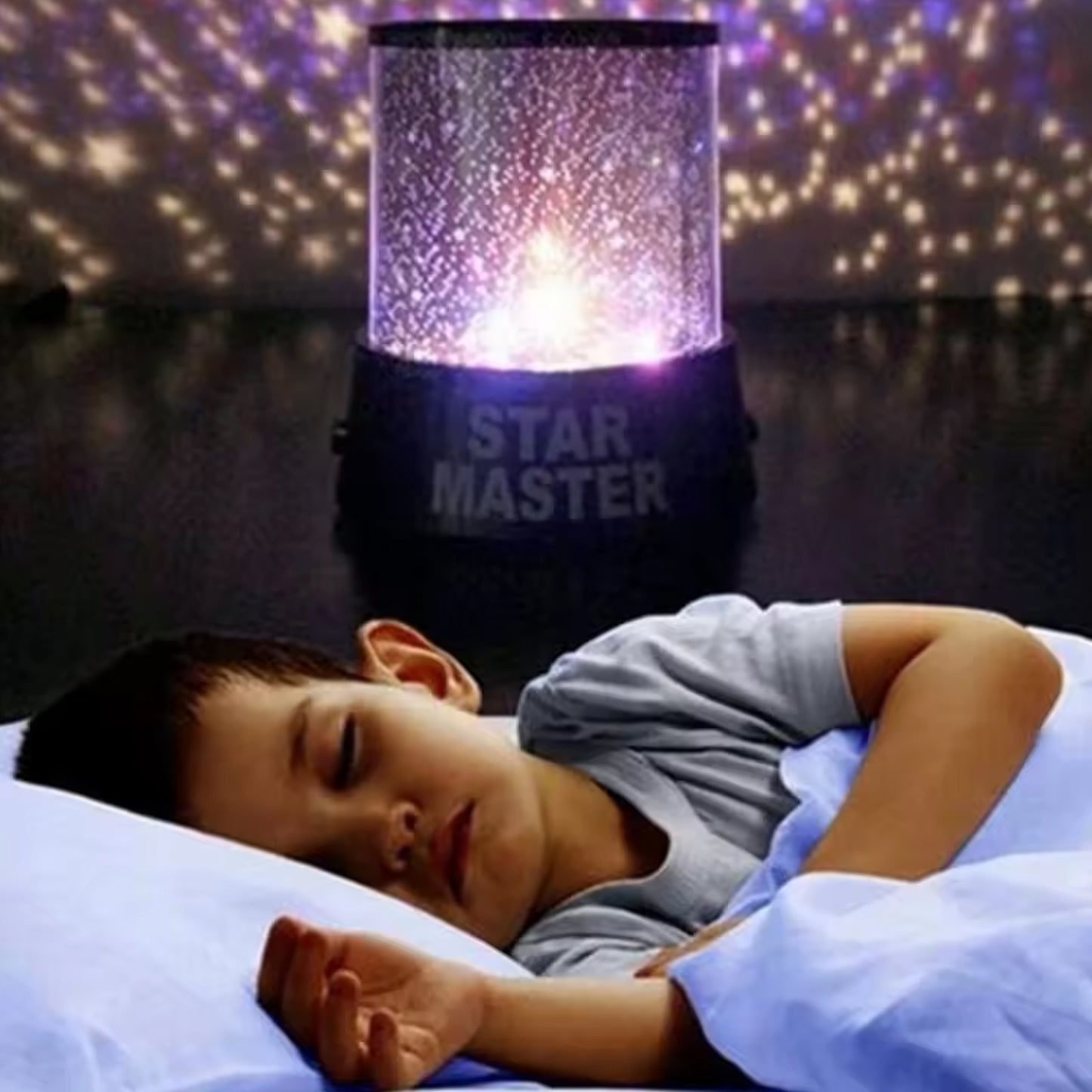 Led Projector Night Light Amazing Lamp 3 Battery Operated Lamps Rotation With The Music Function Master For Kids Bedroom Home Decoration Nightromantic Gift (Battery Not Included 1 Pc) - LootFaat