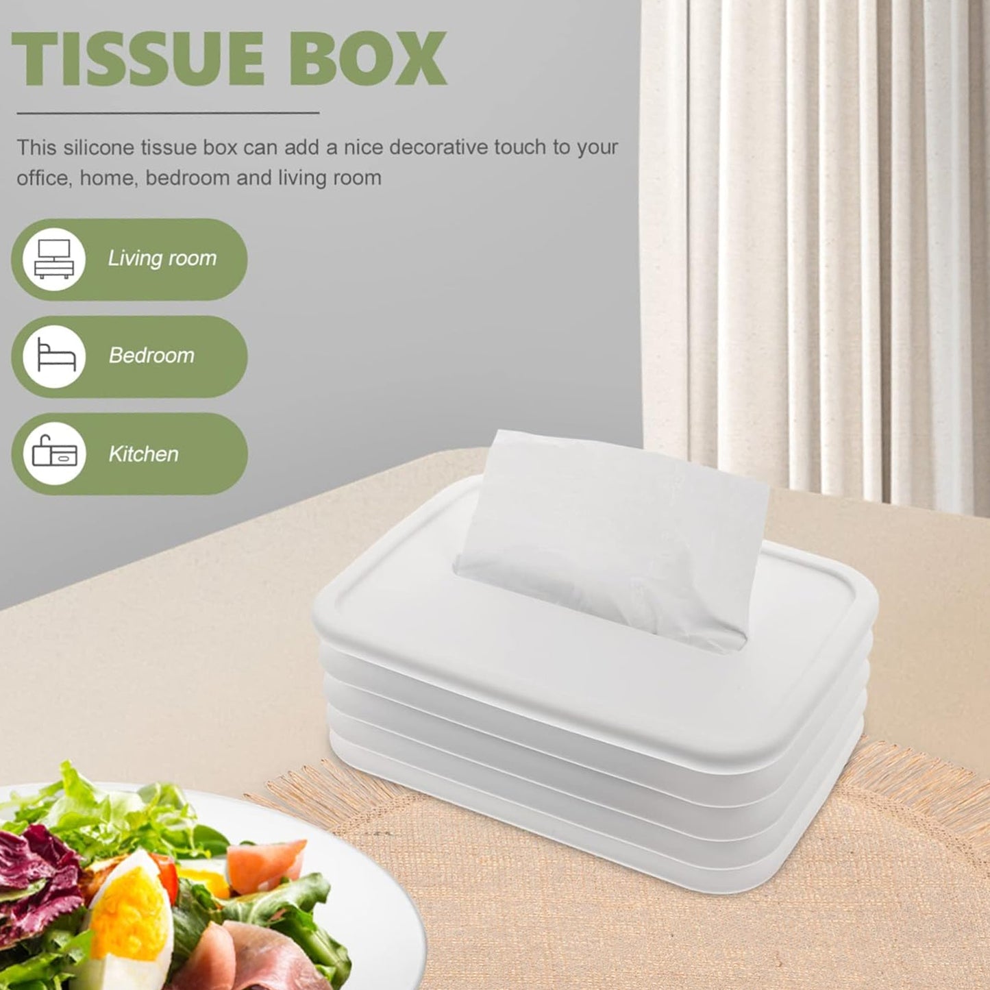 Tissues Holder Silicone Simple Tissue Box Tissues Cylinder Tissues Cube Box Tissue Holder For Bathroom Office Car Bedroom For Bathroom Room Office Car - LootFaat