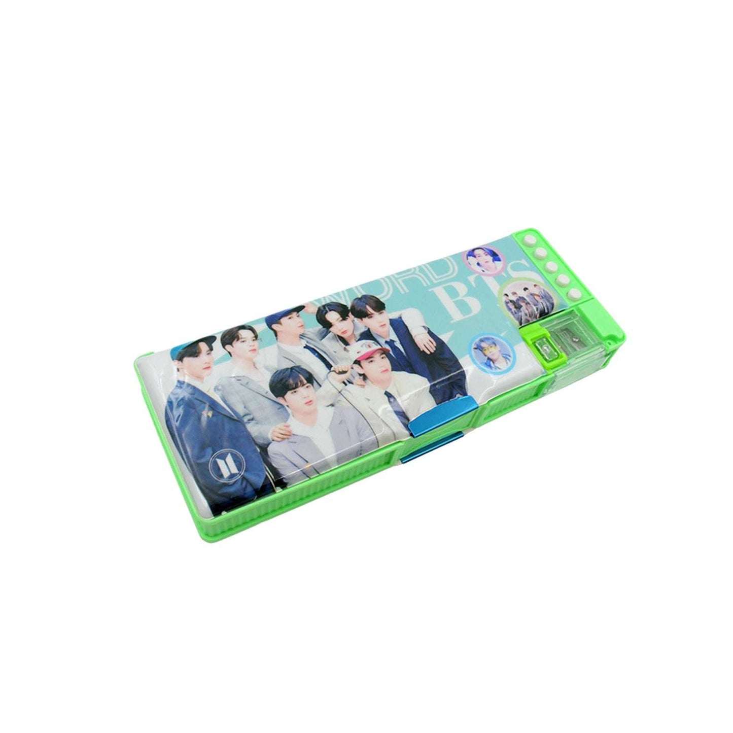 Multipurpose Compass Box Pencil Box With 2 Compartments For School Cartoon Printed Pencil Case For Kids Birthday Gift For Girls Boys Cartoon Printed Pencil Case For Kids. - LootFaat