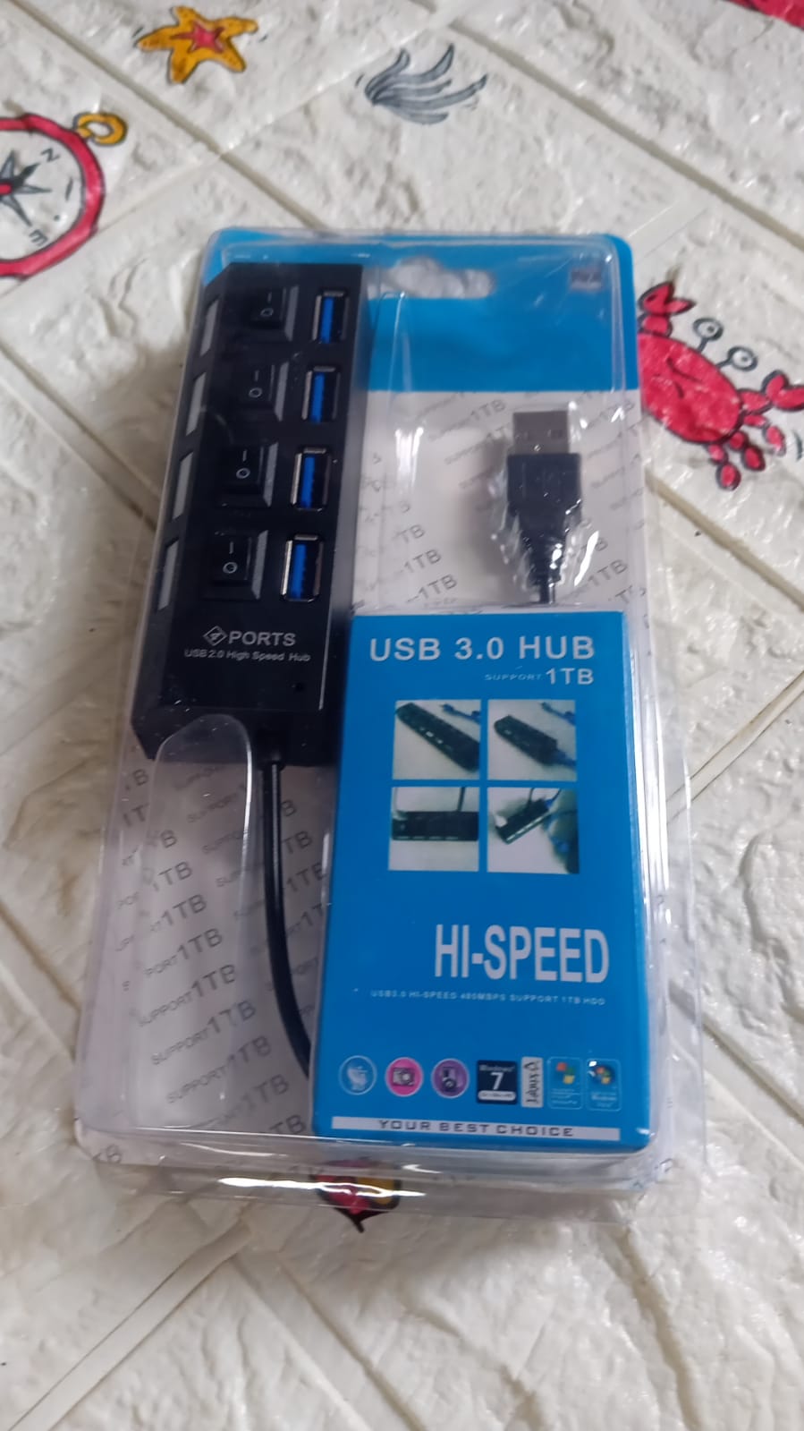 4 Port Usb Hub Usb 2.0 Hub Splitter High Speed With Onoff Switch Multi Led Adapter Compatible With Tablet Laptop Computer Notebook - LootFaat