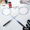 Badminton Set: 2 Metal Rackets, 3 Shuttlecocks & Carry Case