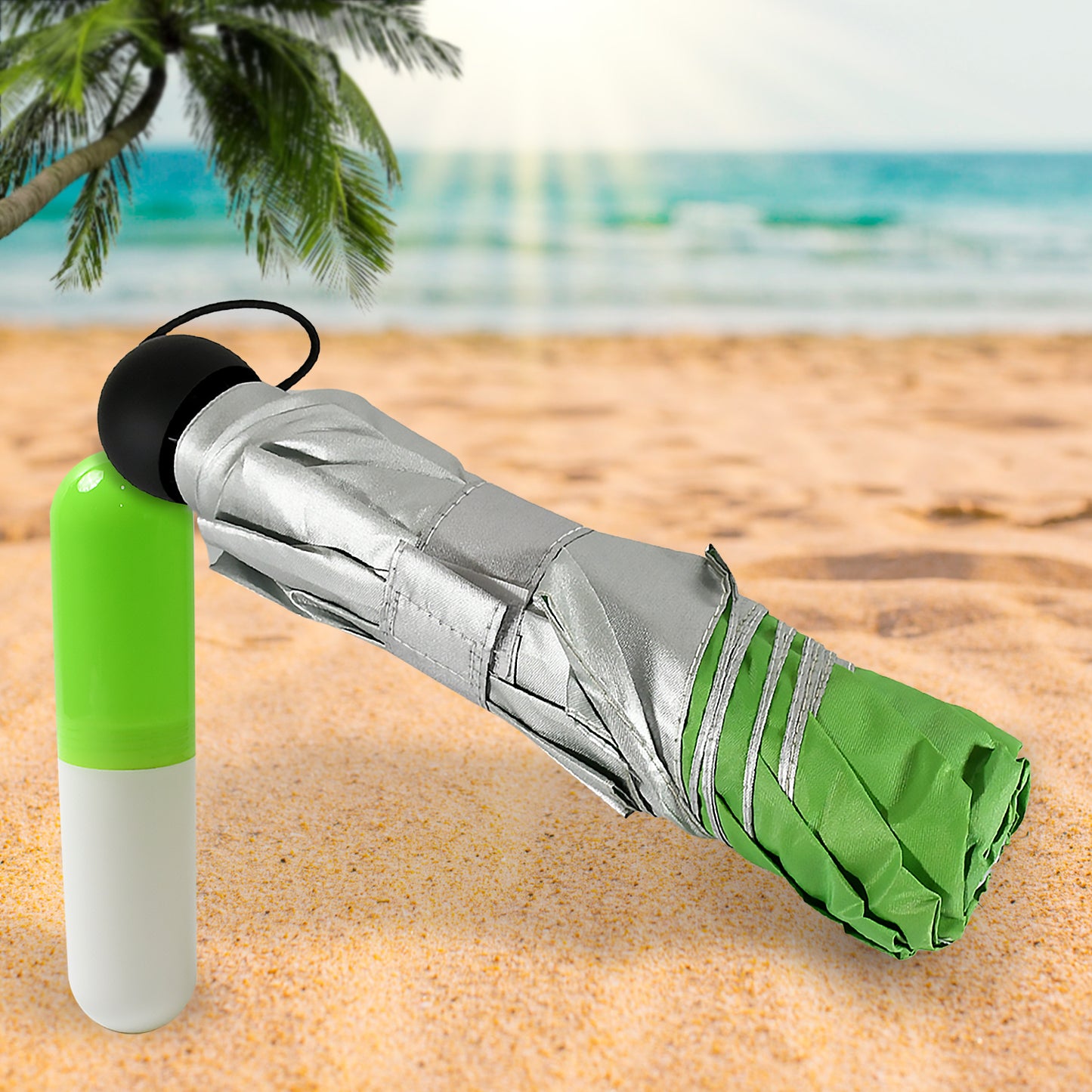 3 Fold Sun Protective Solid Foldable Outdoor Umbrella Portable Sun Uv Protection Lightweight Rain Umbrella With Umbrella Case For Girls Women Men Boys - LootFaat