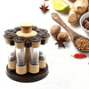 360° Revolving Spice Rack - 8 Jars, Herb & Seasoning Organizer