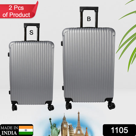 Trolley Bag Big And Small Suitcase Bag For Men Women Use Bag ( Set Of 2 ) - LootFaat