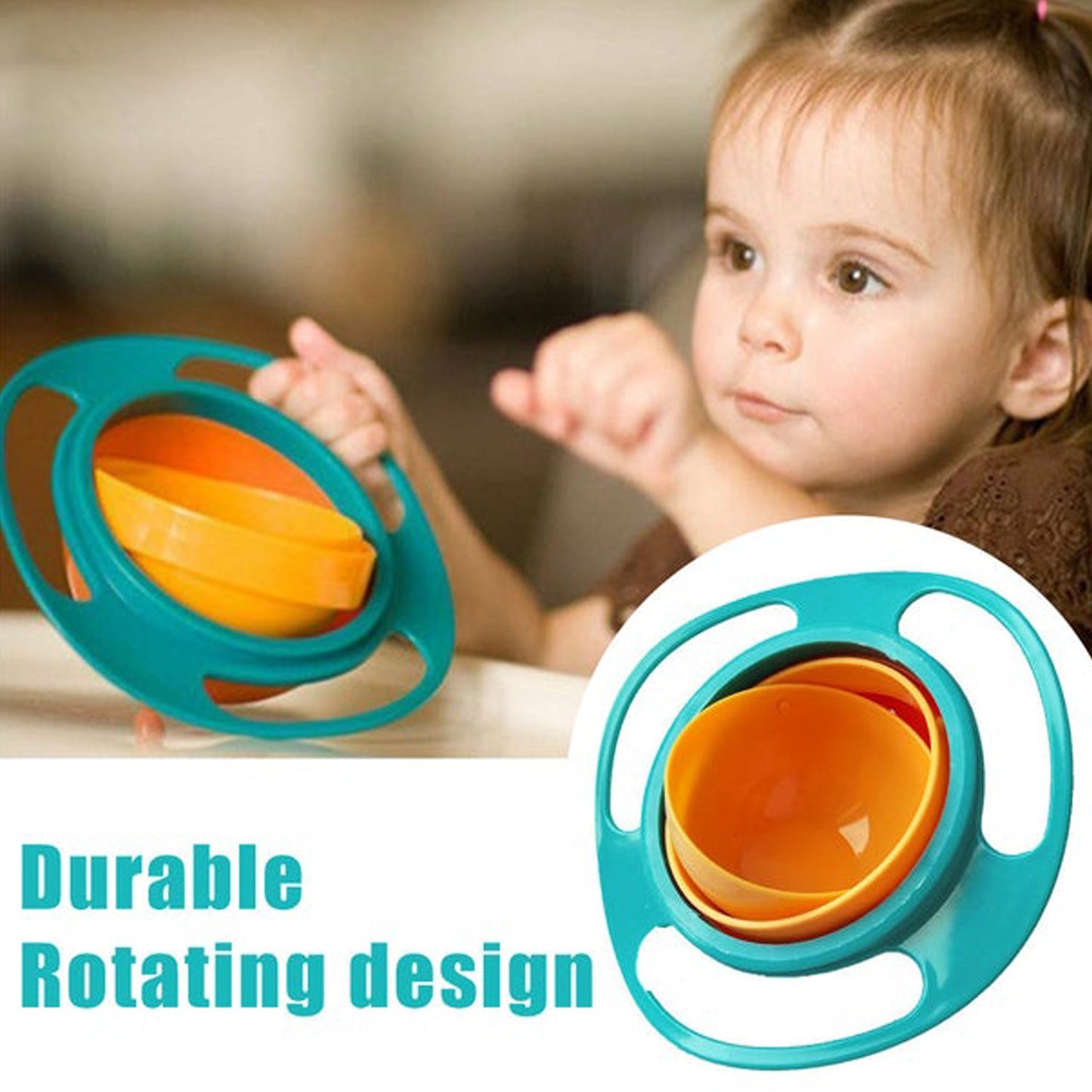 Rotating Baby Bowl Used For Serving Food To Kids And Toddlers Etc. - LootFaat