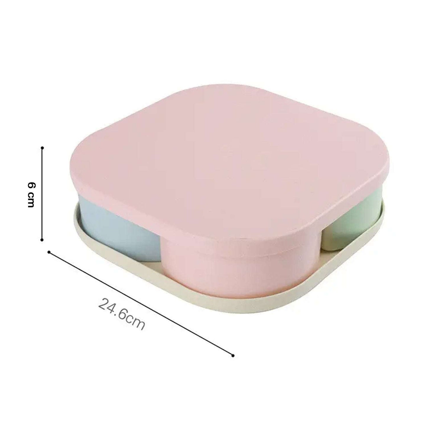 Candy Box Large Capacity Space-saving Compartment Design Creative Divided Food Fruit Plate For Living Roomfruit_candy_box_4comp - LootFaat