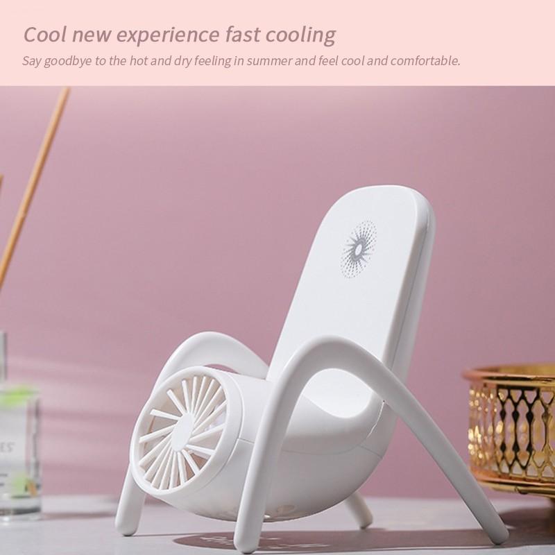 Portable Mobile Phone Holder Fan Personal Fan Multi- Function Fan Handheld Charging Fan (Battery Not Include) - LootFaat