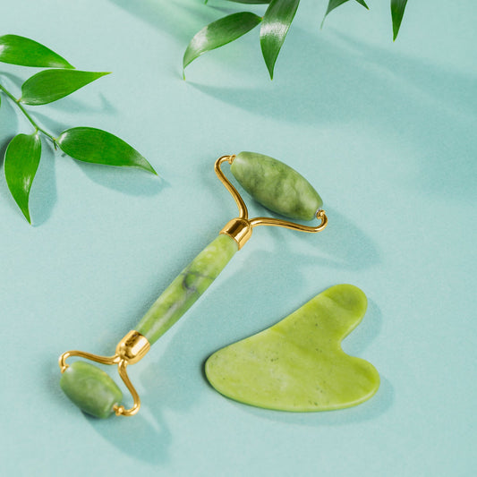 Gua Sha Stone and Jade Roller