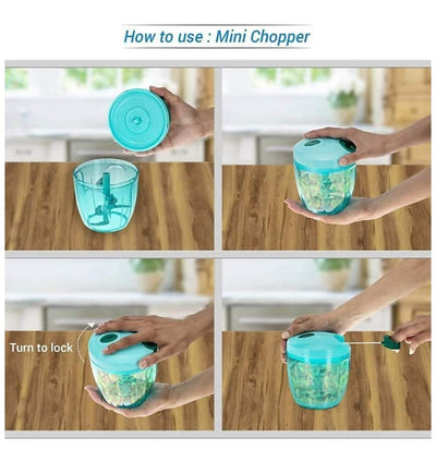 Manual Stainless Steel Compact Extra Sharp Hand Held Vegetable Chopperslicer With 5 Blades - second image