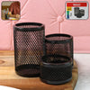 Professional Khyati Trio Metal Mesh Pen Stand Office - Premium Quality - Best Quality & Value