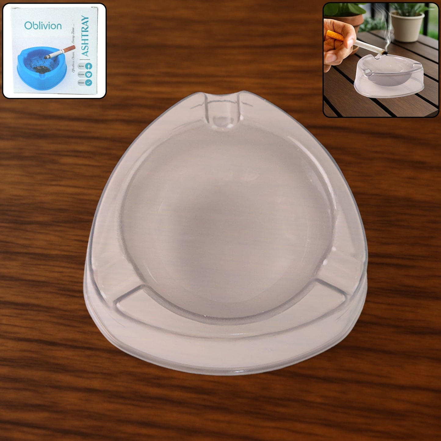 Oblivion Heavy-Duty Plastic Ashtray