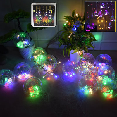 12 Wish Balls Window Curtain String Lights with 8 Flashing Modes Dec