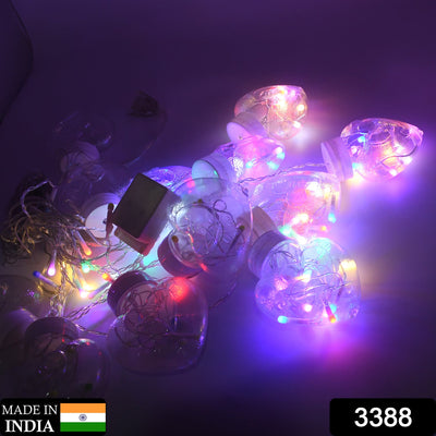8 Feet 12 Wish Heart Ball String LED Lights With Color Box for Home Decoration, Diwali & Wedding LED Christmas Light Indoor and Outdoor Light ,Festival Decoration (Wishing Ball Multicolor) - second image