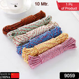 10-meter nylon clothesline rope, sturdy for outdoor use