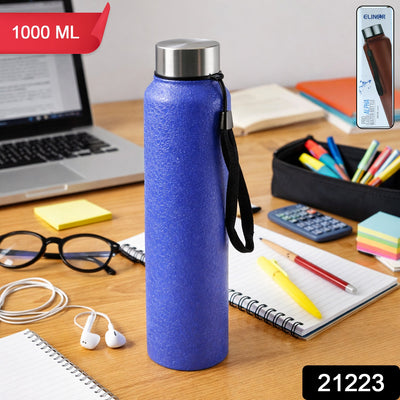 Classic Stainless Steel Water Bottle Blue Color (1000 ML, 1 Pc) - second image