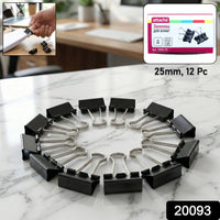 Close up of 25mm Black Binder Clips (12 Pc) - Office Products features and build quality