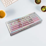 Fancy gel pens with magic eraser, 12 pieces, great for school and office supplies.