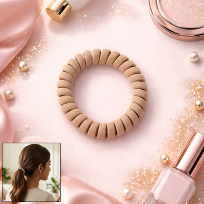 Soft Stretchable Spiral Coil Hair Band Ð No Crease & Gentle Hold