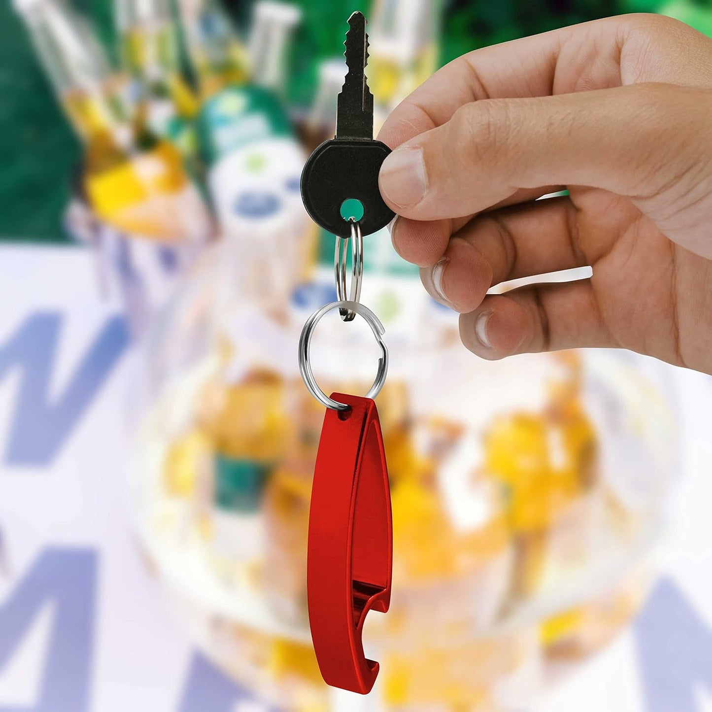 2 in 1 Compact Metal Bottle Opener with Keyring (1 Pc) - Home Impro... - best home improvement online