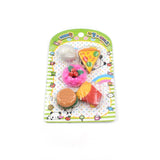 3D Food Shape Fancy & Stylish Colorful Erasers, Mini Eraser Creative Cute Novelty Eraser for Children Eraser Set for Return Gift, Birthday Party, School Prize(5 Pcs Set)