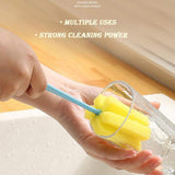 Household sponge head for efficient kitchen cleaning