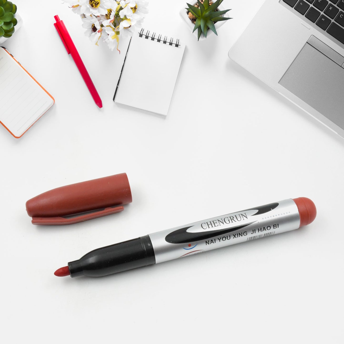 Premium 10Pc Marron Marker Permanent (10 Pc Set) Office - Premium Quality - Best Quality & Value