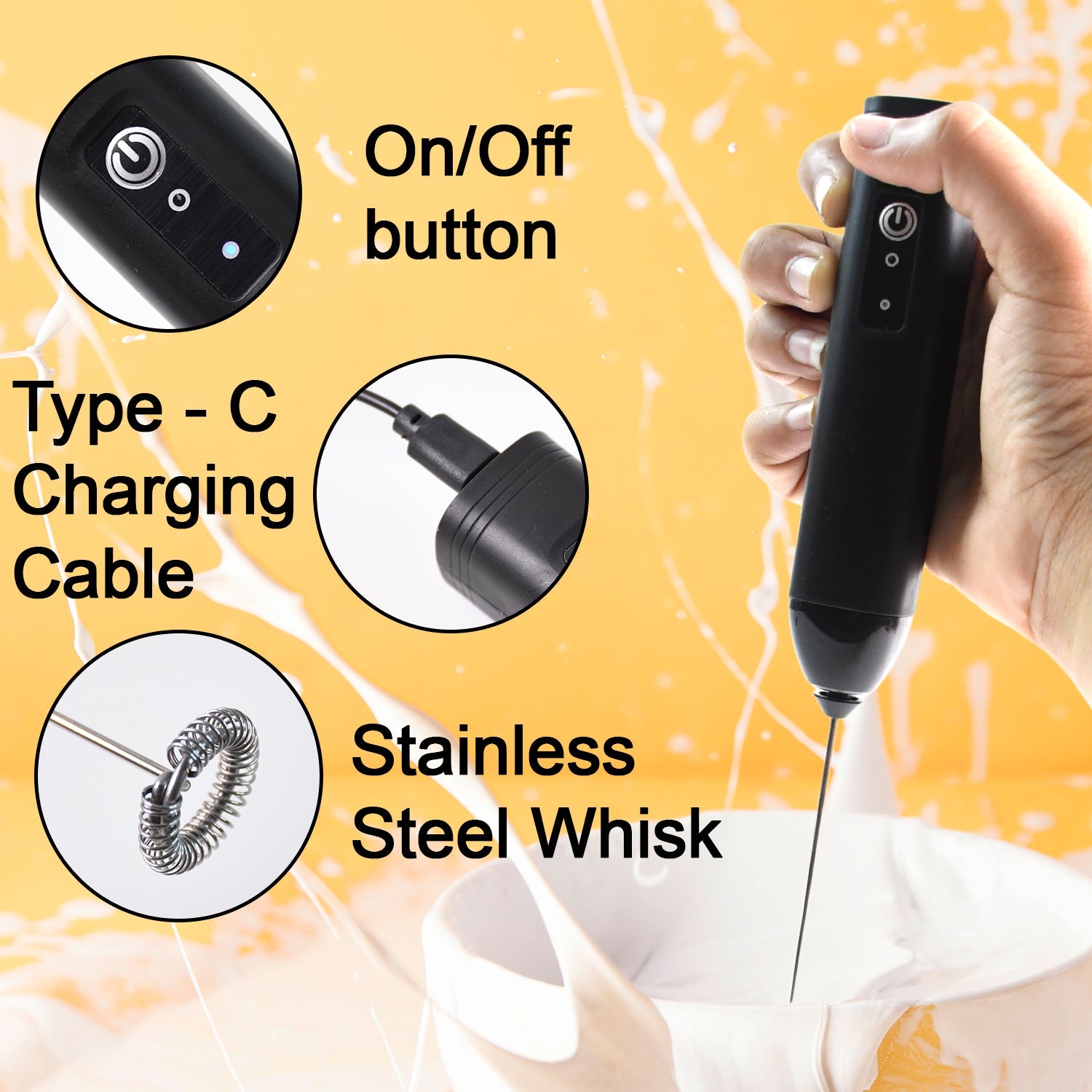 mini stainless steel frother close-up | LootFaat