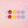 Metal Printed Star Shape Hair Clips (10 Pcs Set)
