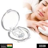 Anti-snoring device featuring a comfortable nose clip design for peaceful sleep.