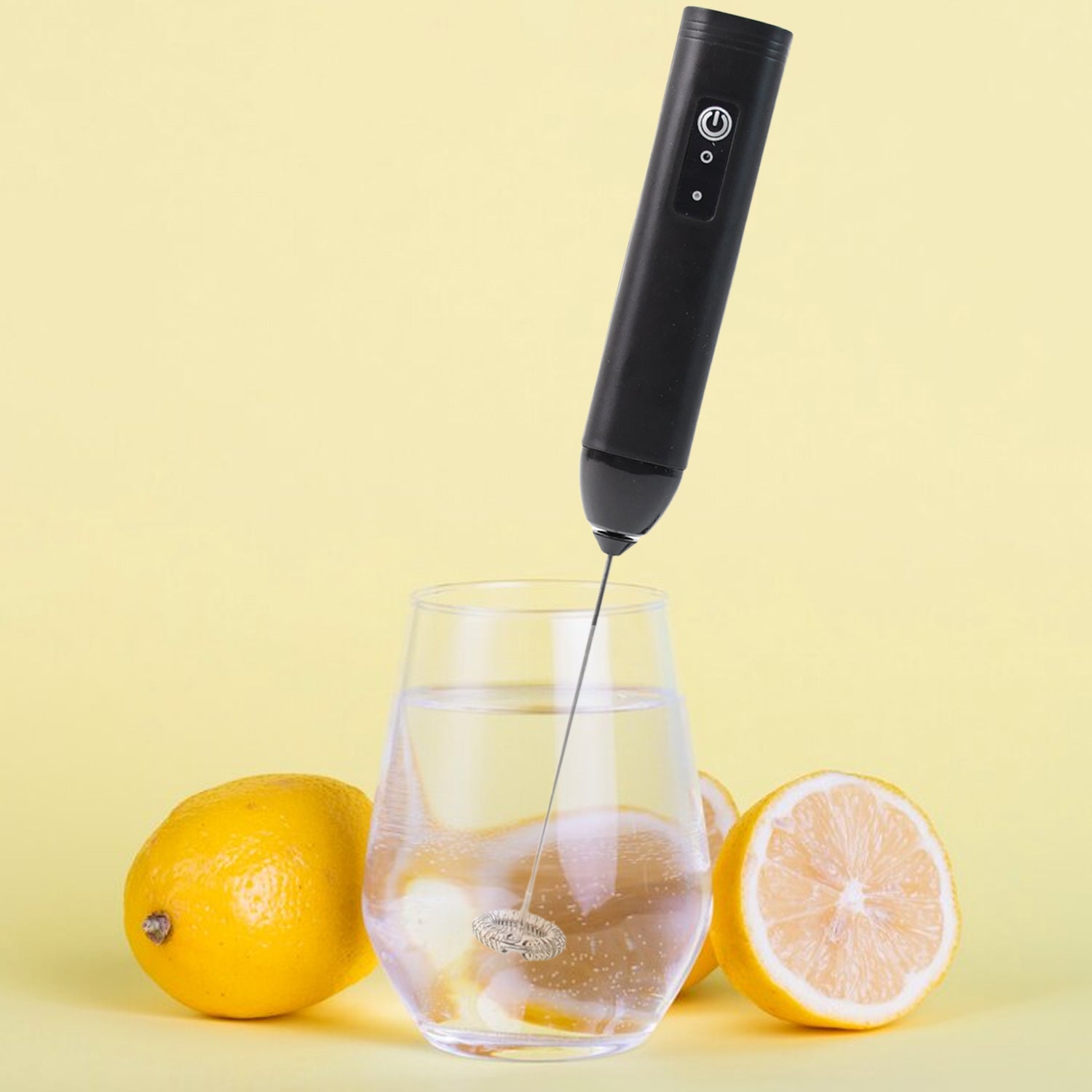 electric handheld milk frother front view | LootFaat