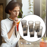 Set of black square tumblers for beverages