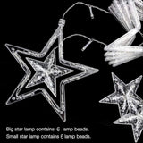 Star curtain lights with flashing modes for festive events