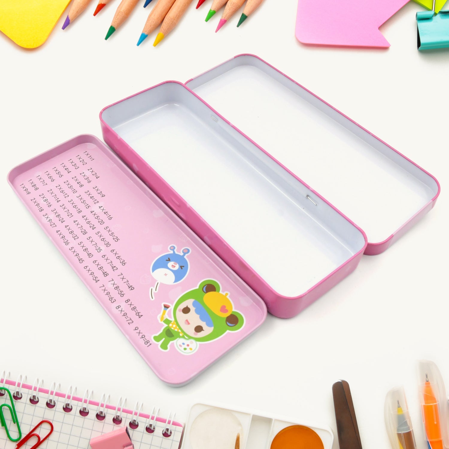 12-Piece Stationery Set: Pencil Box, Pencils, Erasers & More Stationery detail view 3