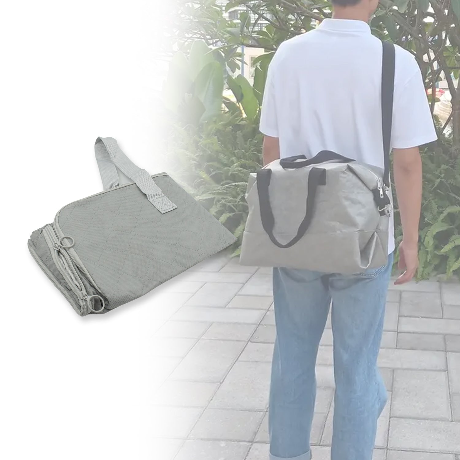 Durable large bag with zip for outdoor use and home improvement