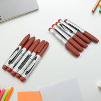 Premium 10Pc Marron Marker Permanent (10 Pc Set) Office - Premium Quality - Best Quality & Value