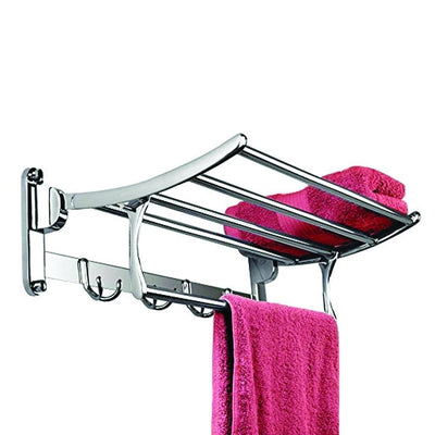 Stainless Steel Folding Towel Rack with Swivel Bar - 18 Inch - second image
