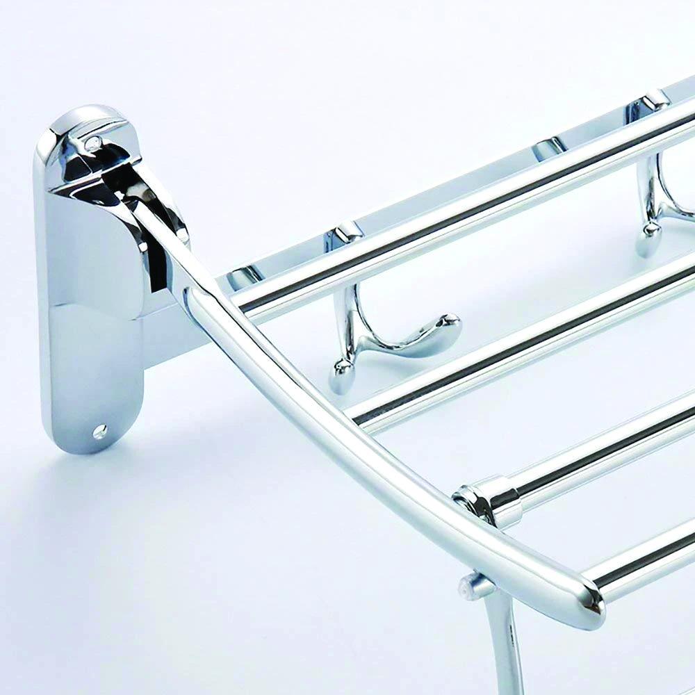 Stainless Steel Folding Towel Rack Cum Towel Bar 18 Inch - LootFaat
