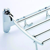 Stainless Steel Folding Towel Rack Cum Towel Bar 18 Inch - LootFaat