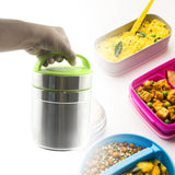 Stainless steel lunch box for hot and cold food storage