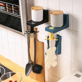 Multifunctional wall hanger with rotating design and six heavy-duty hooks.