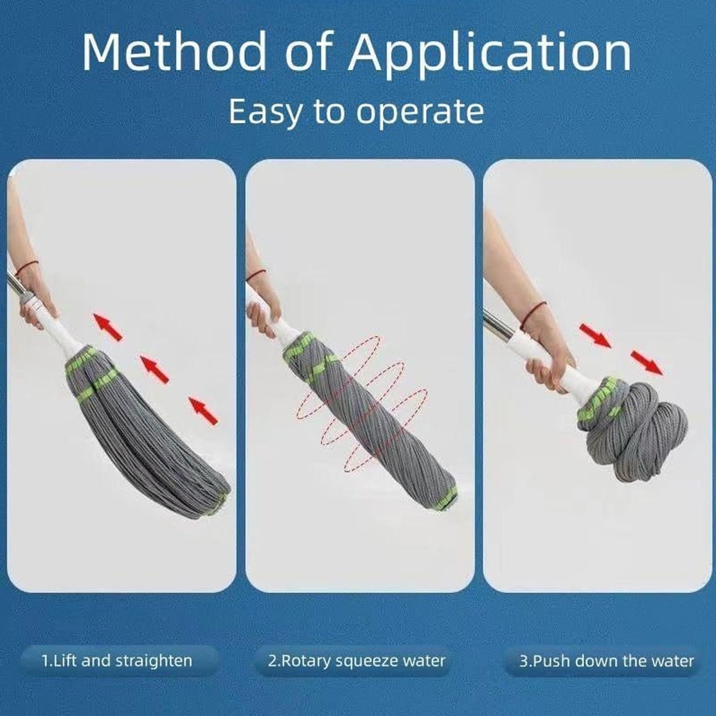 Compact Squeeze Twist Mop Self Home - Adjustable - Best Quality & Value