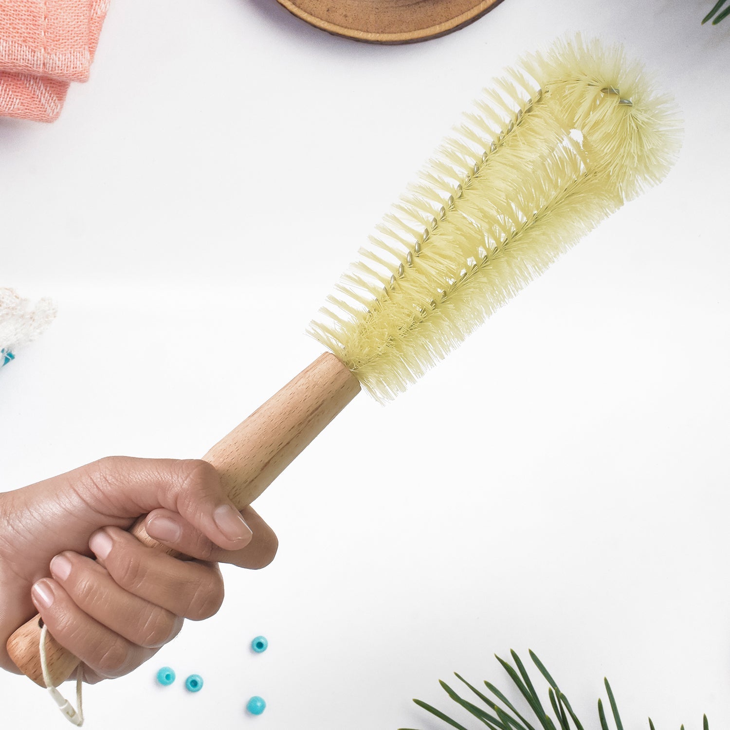 13 inch Bottle Brush, Bristle Brush with Wood Handle Home Improvement detail view 4