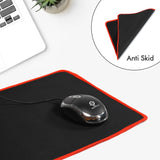 Gaming mouse pad with rubber base