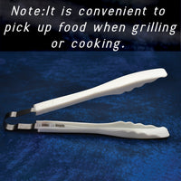 Versatile kitchen tongs for cooking and serving.