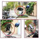 Full Metal Body Bike & Scooty 360 Degree Rotating Mobile Holder Stand for Bicycle, Motorcycle, Scooty for Maps and GPS Navigation Fits All Smartphones (1 Pc)