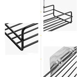 Wall-mounted metal rack for bathroom and kitchen