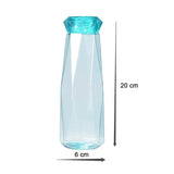 Clear glass bottle with lid