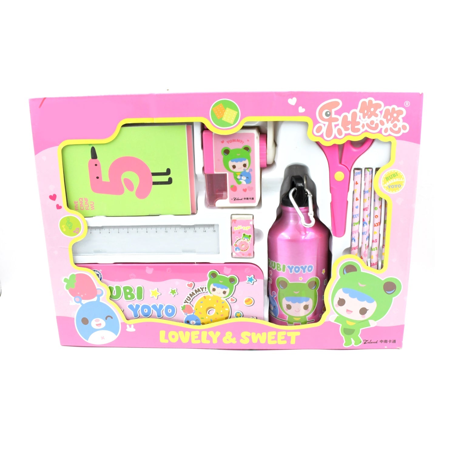 12-Piece Stationery Set: Pencil Box, Pencils, Erasers & More Stationery detail view 4